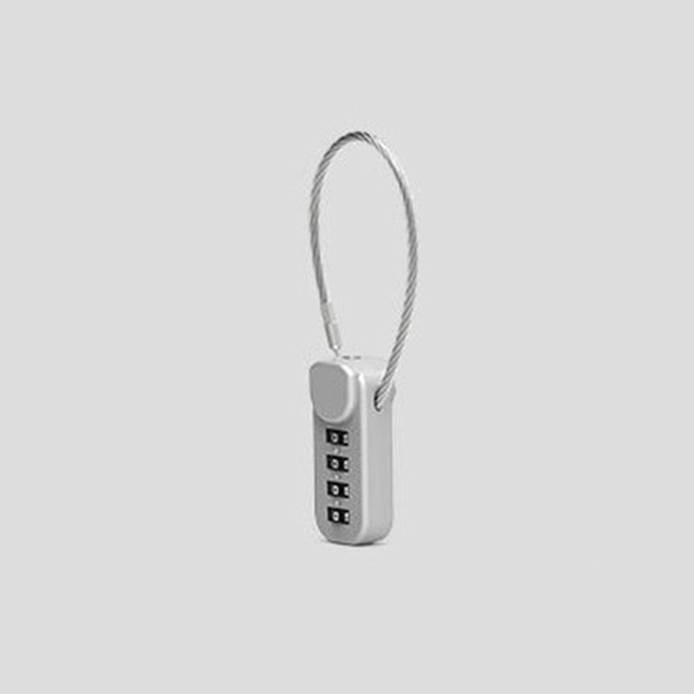 4 Digit Combination Code Number Lock With Spring Coil Wire Rope Colorful Code Lock for Travel Luggage Padlock Cabinet Locker