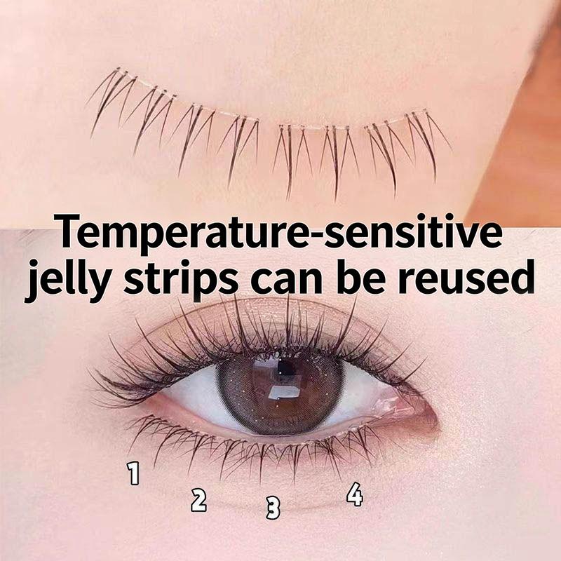 Natural Looking Ultra Soft Split Segments Glue Free Small 240 Clusters Lower Eyelash False Eyelashes Transparent For Be