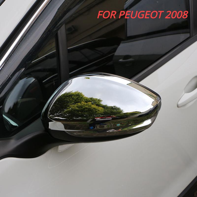 2Pcs Car Rear View Mirror Protection Cover Trim for Peugeot 2008 2016 - Side Mirror Covers Accessories
