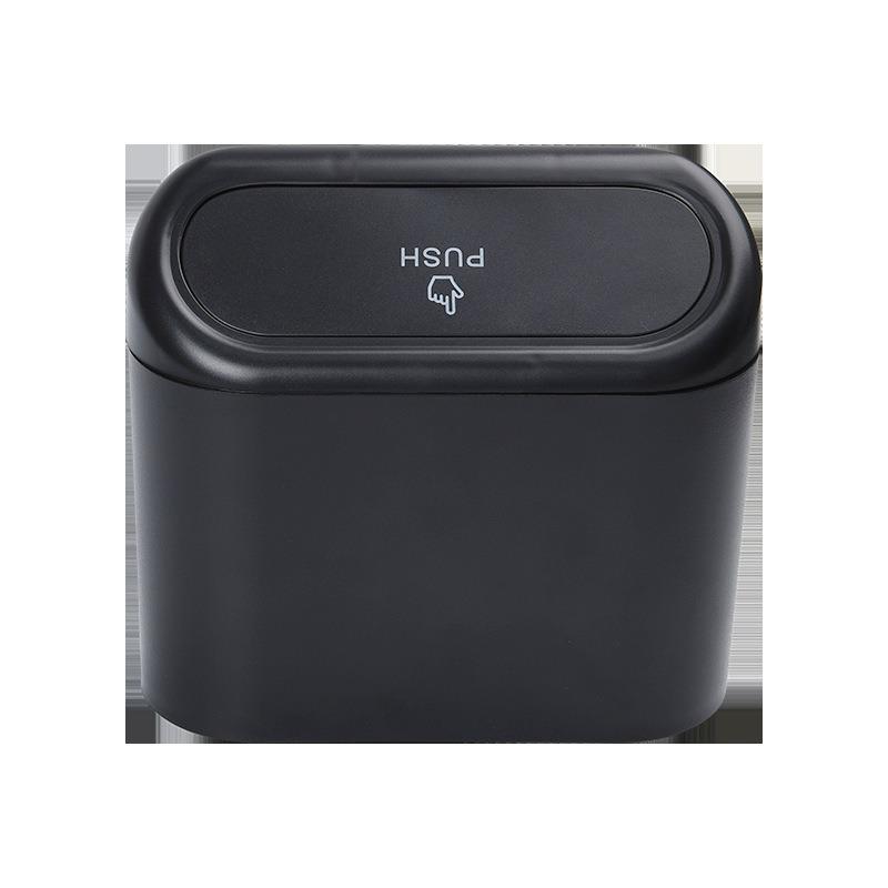 Practical Car Clamshell Trash Bin Hanging Vehicle Garbage Dust Case Storage Box AB Square Press Trash Auto Interior Accessories
