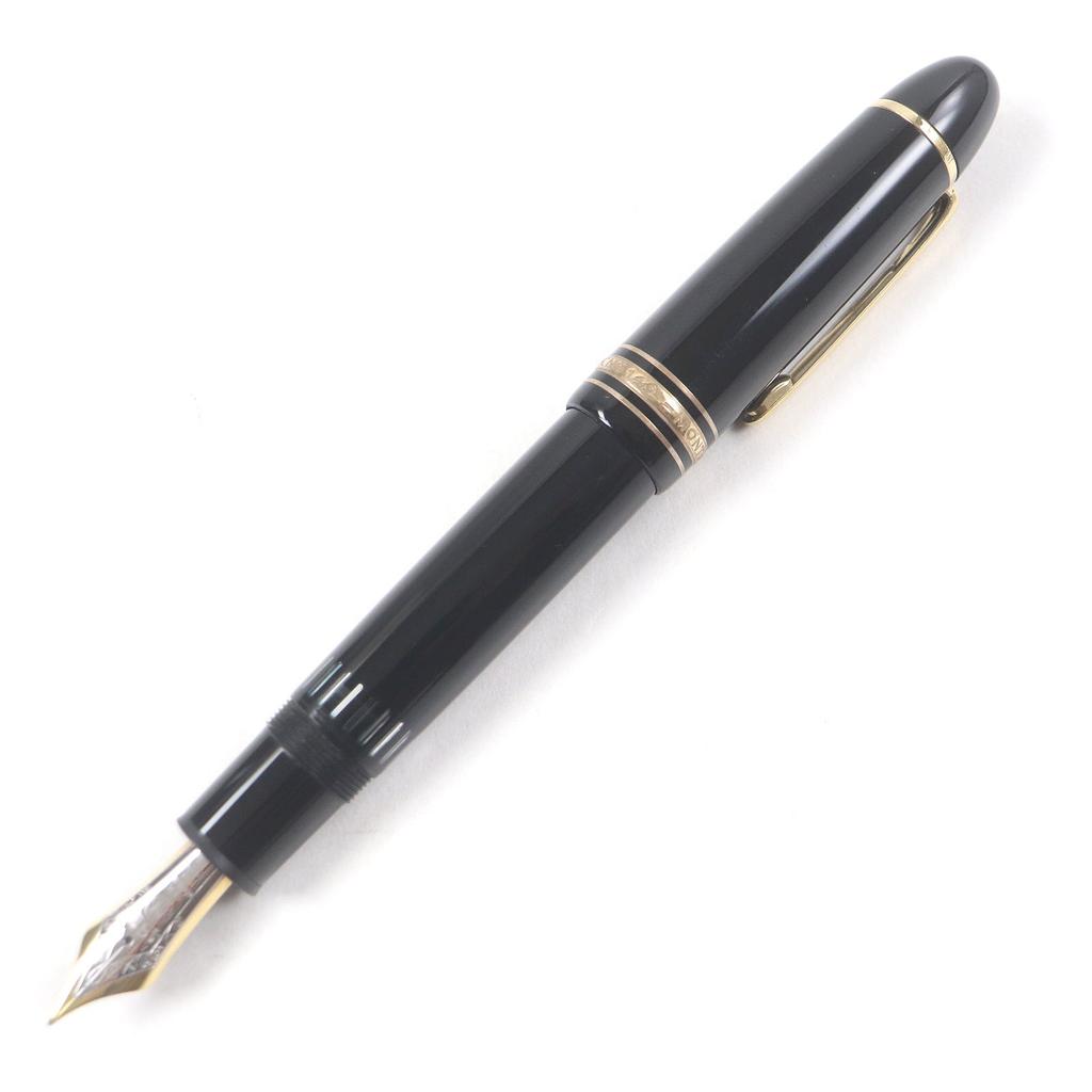 Great MONTBLANC fountain pen Meisterstuck 149 Cap type Black gold 18K mens Used