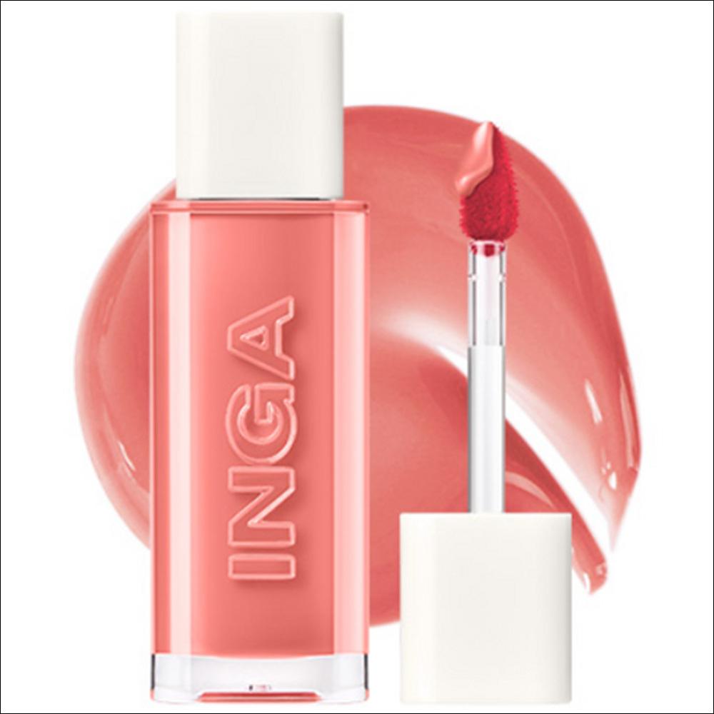 [INGA] Water Glow Lip Tint (4.5g) - 13 Colors | Long-Lasting Hydrating Glossy Tint, Non-Sticky Glass Skin Finish, K-Beauty