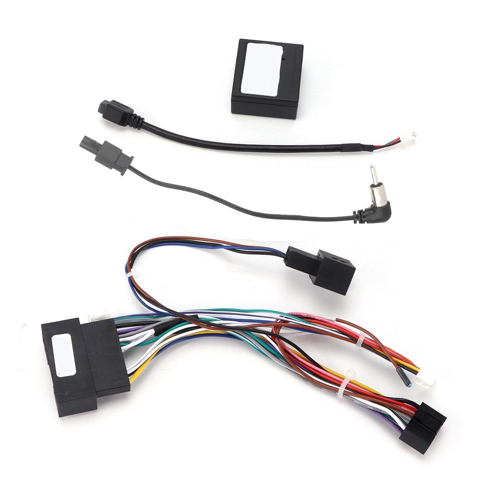 16Pin Audio Wire Harness Adapter Power Cable with Canbus Box Replacement for Ford Focus Kuga Edge