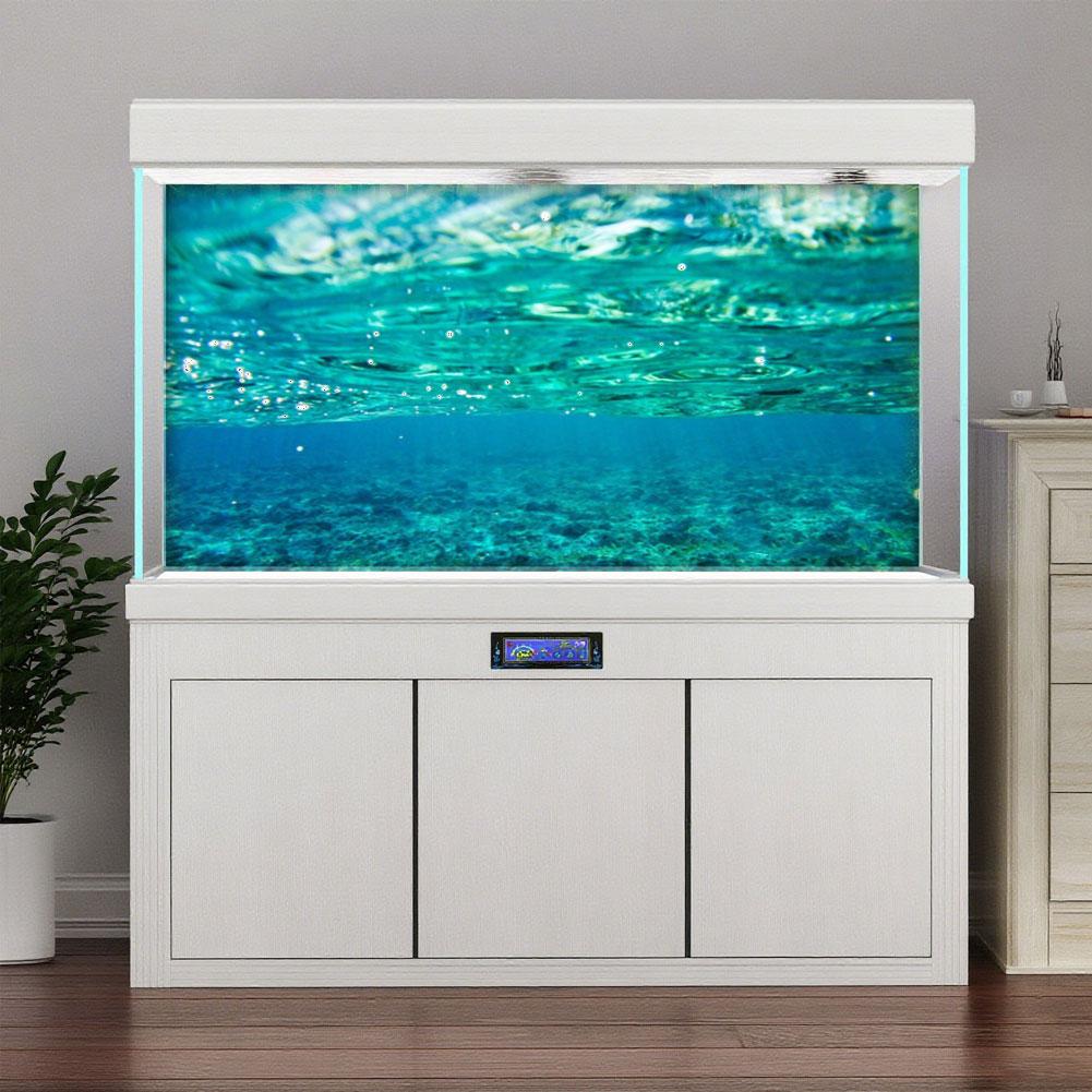 Aquarium Background Sticker Fish Tank Backdrop Forest/Moss/Ocean World DIY Cutting Available Background Self Cling Aquarium Wallpaper Decorations
