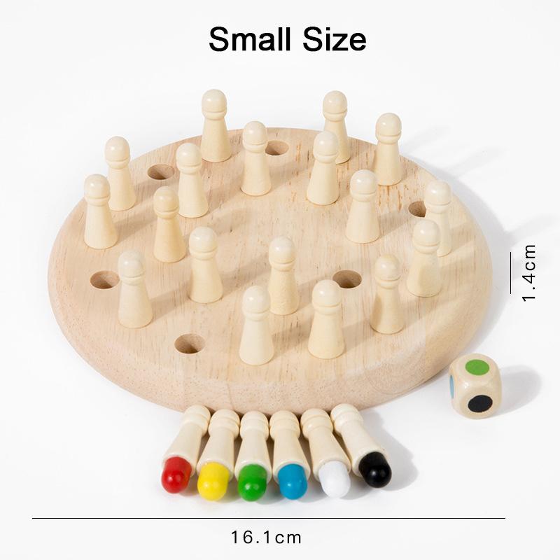 Wooden Memory Chess Board Game, Educational Toy For Kids Focus Training, Kids Matchstick Chess Color Cognitive Ability Toy
