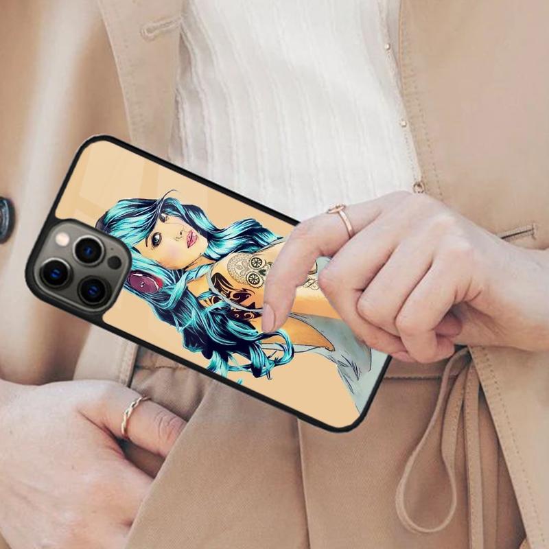 

Sexy Sleeve Tattoo Girl Magnetic Phone Case For APPLE iPhone 17 Air 16 14 13 12 Pro Max 15 Plus Wireless Charge MagSafe Cover iPhone 14