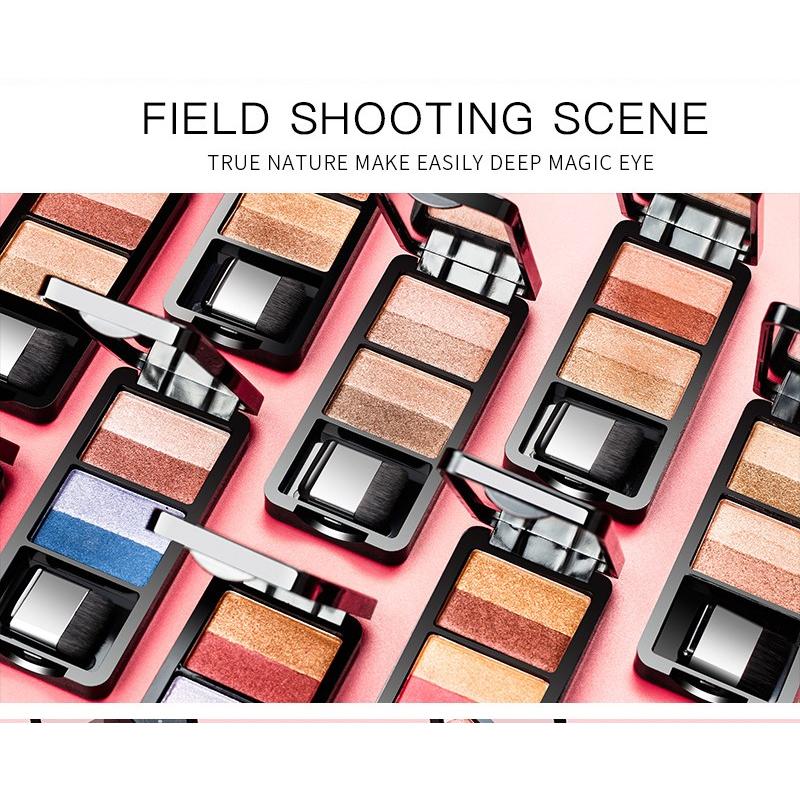 Make-up Perlglanz Dreidimensionaler Bunter Farbverlauf Zweifarbiger Lidschatten Wasserfest Verschmiert nicht und Entfernt Make-up