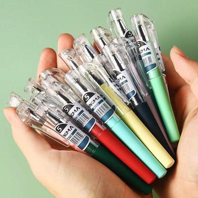 Mini Penna a Sfera Portatile Nera con Corpo Corto, 0,5 mm