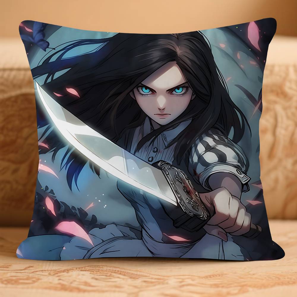 GAME AliceS Madness Returns Pillow Case Removable Washable Cushion Cover – All-Season Soft Linen