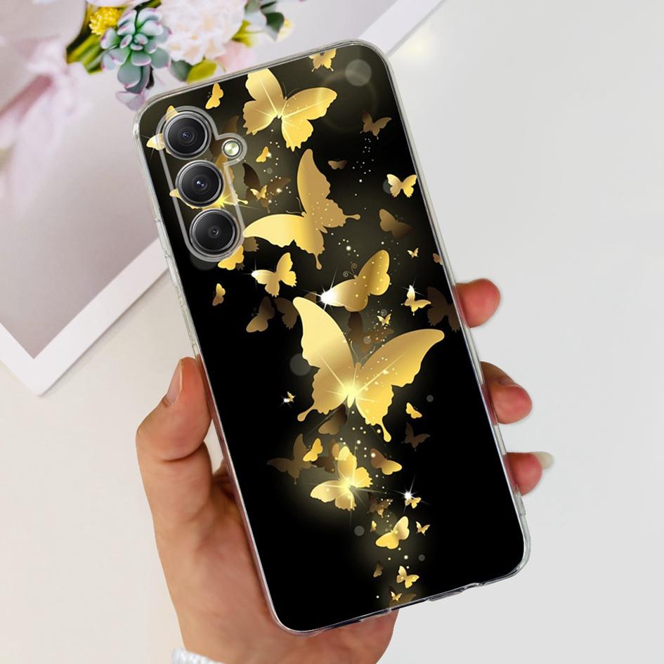 For Samsung Galaxy A25 5G Case Silicone Soft TPU Bumper Cute Cartoon Cat Butterfly Phone Cover For Samsung A25 5G 2023 A 25 Capa