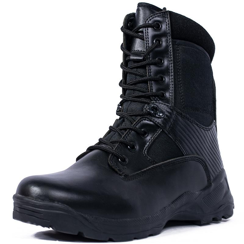 

High Top Boots Black Outdoor Integrated Desert Hiking Mountaineering Shoes 45 чёрный