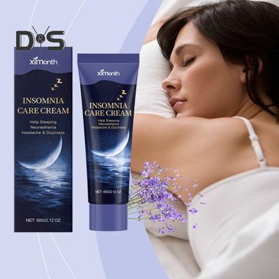 Schlafcreme mit Lavendelduft, Linderung von Schlaflosigkeit und Stress, Einschlafhilfe, natürliche Inhaltsstoffe, beruhigt die Stimmung, verbessert die Schlafqualität, Salbe in Reisegröße für die Erholung