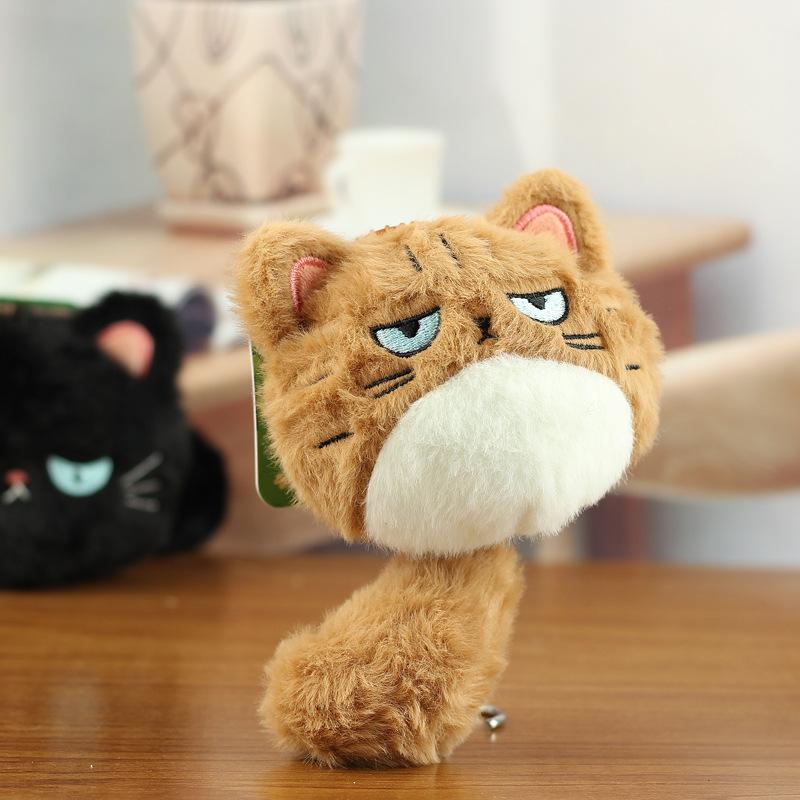 1 Piece Girl Backpack Doll Decoration Cute Plush Cat Doll Pendant Couple Bag Keychain Decorative Gift