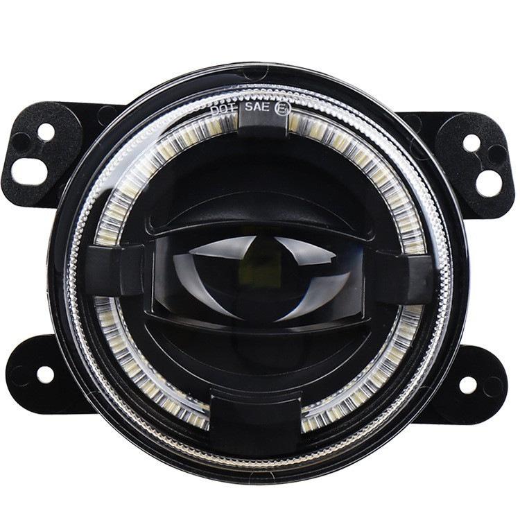 Angel Eye LED Fog Lights for JK & TJ Wrangler: High-Brightness Off-Road Bi-Beam Projector