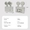 Dual-Head Emergency Lamp Rotatable Fire Safety Lighting Wall-Mounted Evacuation Light Portable Camping Light for Power Outage