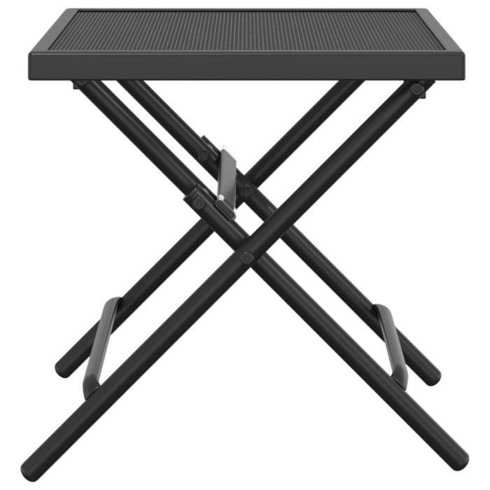 VidaXL Table de jardin pliable anthracite 38x38x38 cm Treillis d'acier 362766