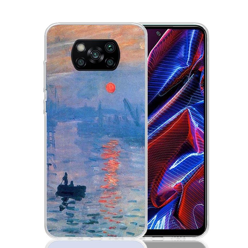 Claude Monet Garden Lotus Bridge Case Phone Cover for Xiaomi Mi 11T 12T 10T 9T Pro 11i 12X 13 12 11 10 9 8 Lite 6X 5X A3 A2 Tren