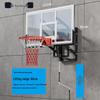 Wall-Mounted Adjustable Basketball Hoop with PC Backboard