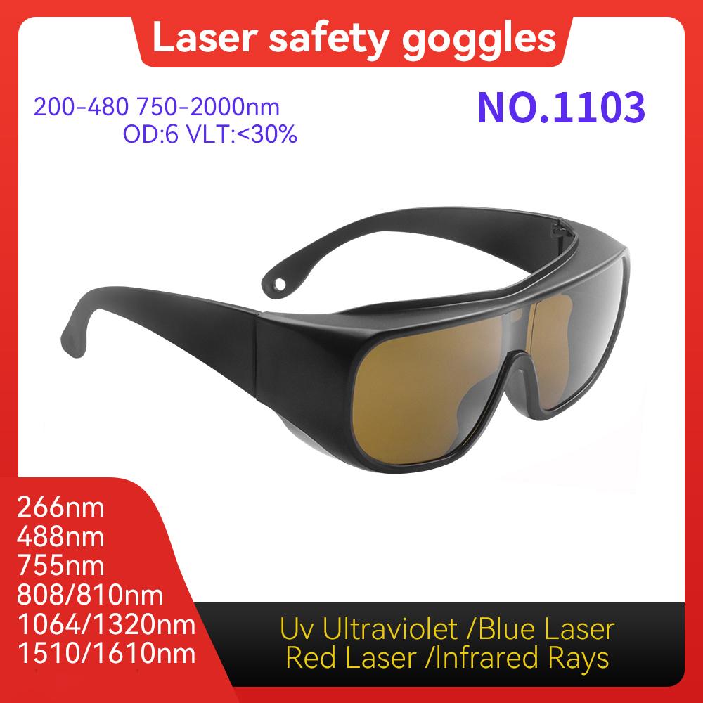 Lazer Koruyucu gözlükler 10600nm OD6 UV400 532nm 808nm 1064nm Lazer Güvenlik Gözlükleri IPL gözlükleri Lazer Koruması Lazer gözlükleri