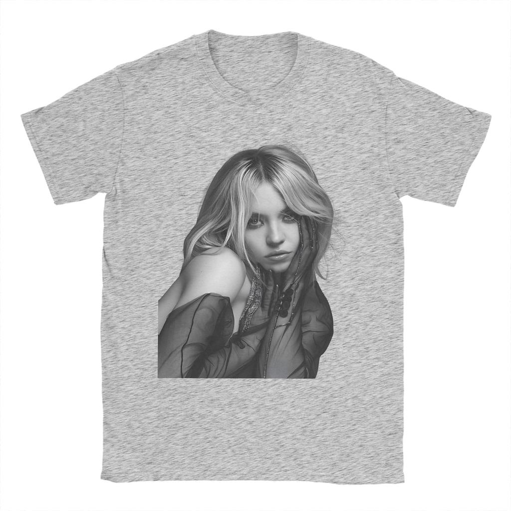 Sydney Sweeney Cool Actress T Shirt Harajuku T Shirts Short-Sleeved Y2K Funny Tops Summer Cotton O Neck Oversize Top Tees