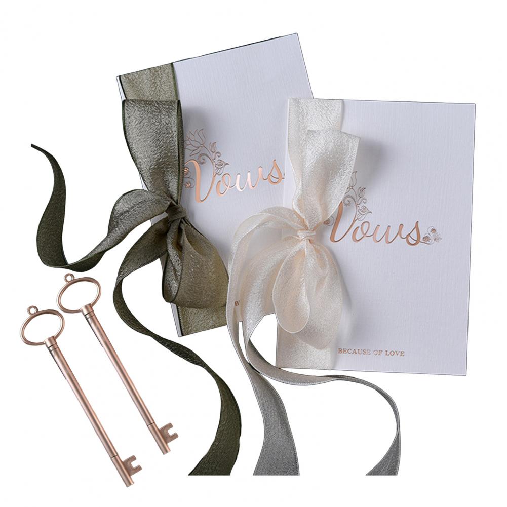 2pcs Vow Books Mariage Post Card Bride And Groom Wedding Decoration Engaged Enveloppe Bridal Shower Anniversary Gift His And Her