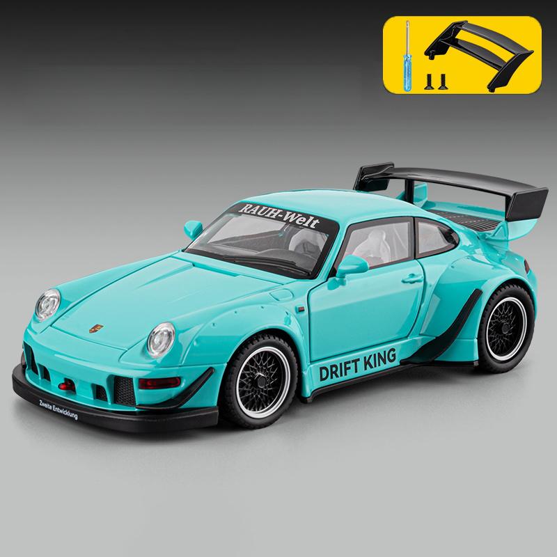 

1:22 Porsche RWB 993 Targa 911 Supercar Alloy Metal Diecast Model Car Home Decoration & Collectibles Hobby Display Ornaments Toy синій
