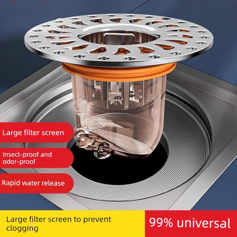 Bathroom Floor Drain Deodorizer, Universal Inner Core Sealing Cover for Toilets, Insect-Proof Kitchen Drain Anti-Odor Device