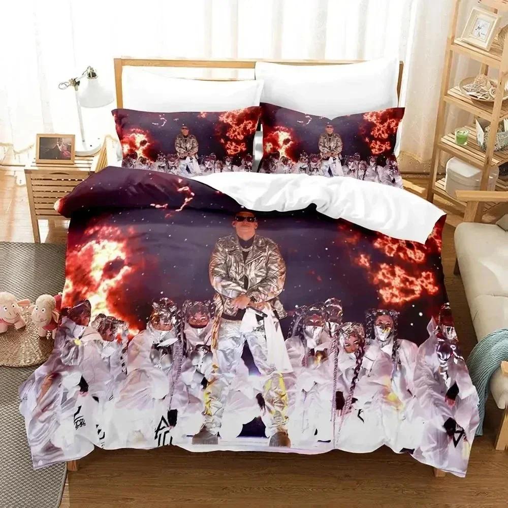 

3D Printing Daddy Yankee Bedding Set Printed Bed Set With Pillowcase Bed Duvet Cover Soft Queen King Size Bedclothes Home 70x133cm 2pcs