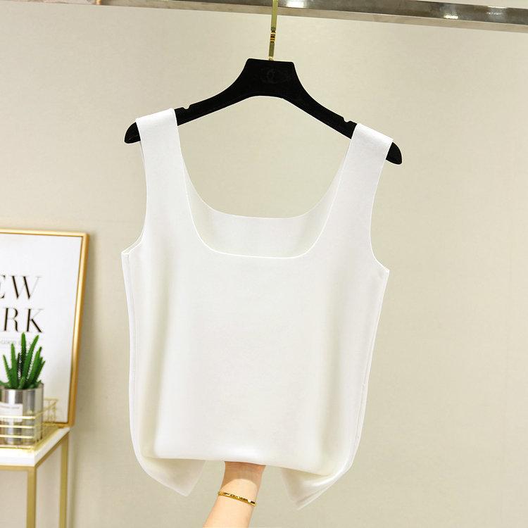 Women's Square Neck Sleeveless Tank Top Slim Fit Casual Thermal Camisole