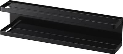 Yamazaki Jitsugyo Magnetic Refrigerator Side Supplement & Seasoning Rack Black Approx. W40 X D8 X H10cm Tower Spice Rack Tray Storage Bulk Storage