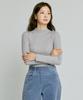 210EDIT Women'S Cashmere Blend Ribbed Mock Turtleneck [Melan Grey]_Zz4Sw511