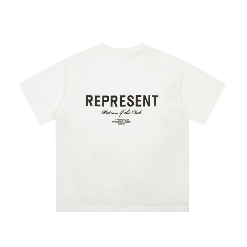 23SS Cross-border European and American Trendy Brand REPRESENT Alphabet Slogan Printed Short-sleeved T-shirt Men's and Women's High Street Hip-hop 