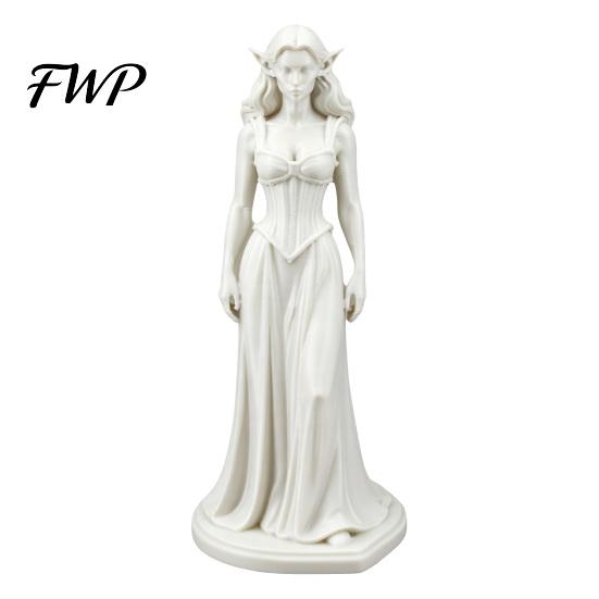 Elf Ears Women Statue 3D Printed Enchantress Figurine Carving PLA Ornament Sculpture Home Office Bookshelf Desktop Decoration Study Room