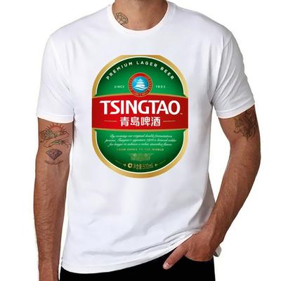Tsingtao Logo T-Shirt T Shirt for Man 100 Percent Cotton Man T Shirts for Men Casual T Shirt Man Cotton T-Shirt