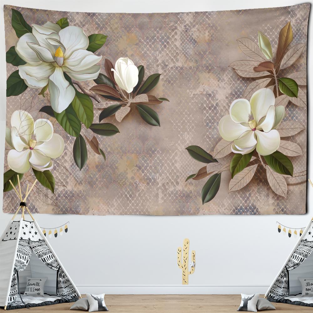 Printed Tapestry Flower Green Plant Wall Hanging Hippie Mandala Bedspread Bohemian Art Home Decor