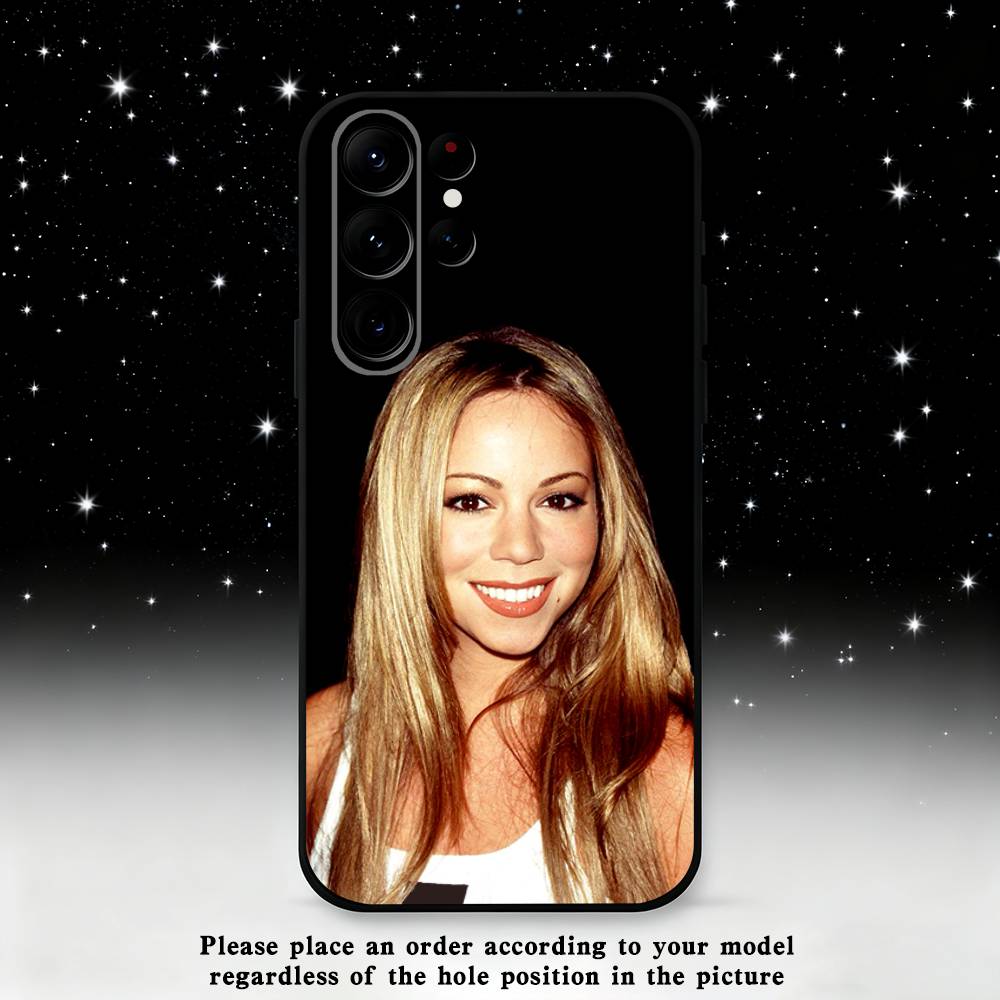 M-Mariah C-Carey Singer Phone Case For Samsung S 25,24,23,22,30,21,10,9,Ultra,Plus,Lite,FE,4,5 G Black Soft Case