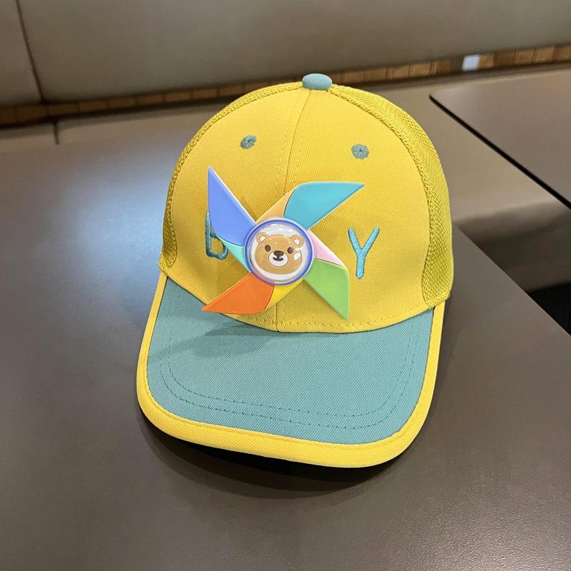 Summer Baby Hat Cartoon Windmill Baby Girls and Boys Cap Sunshade Outdoor Children Baseball Cap Toddler Sun Hats for Kids