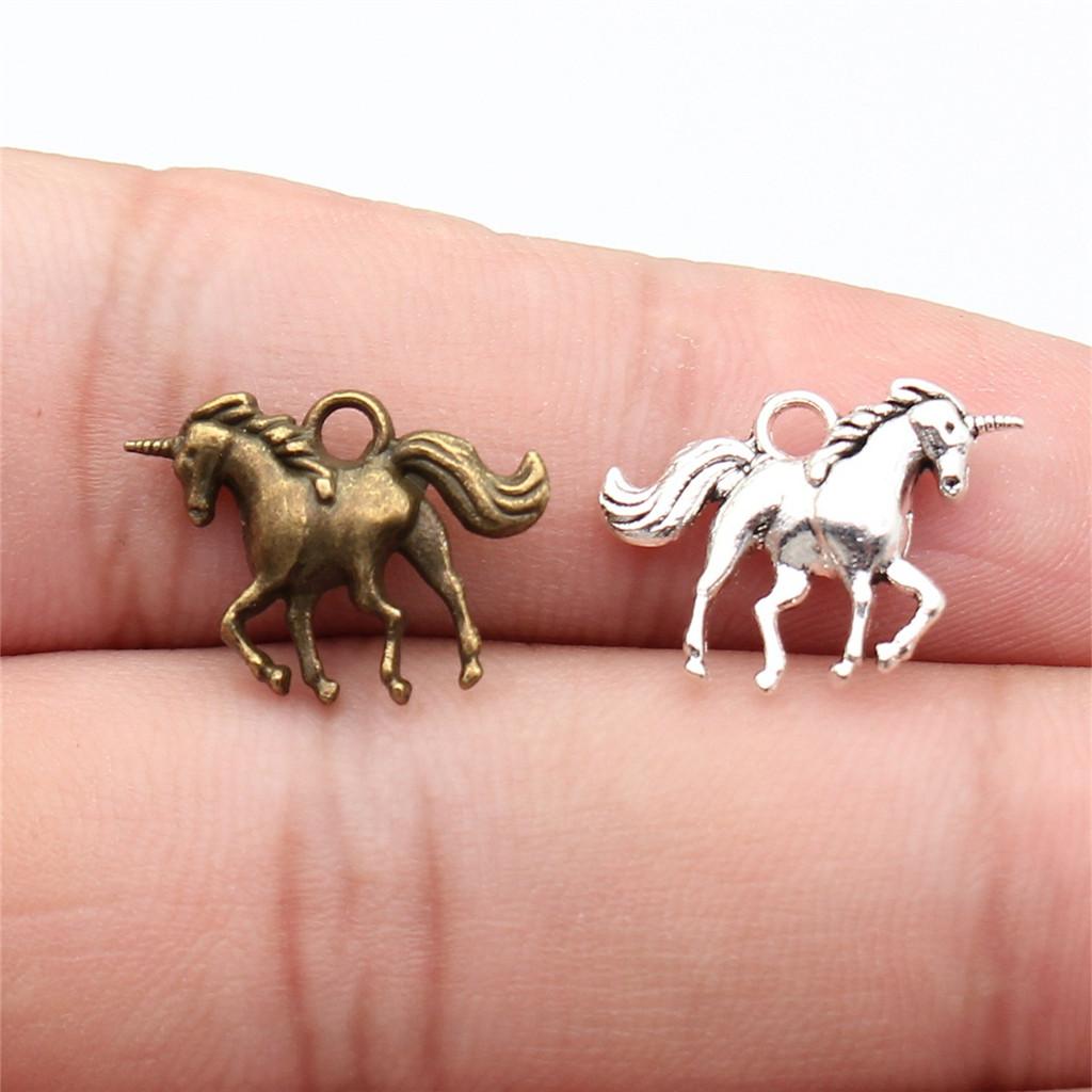 Unicorn Fantasy Creature Charm Antique Bronze Zinc Alloy Jewelry Making Supplies for Girls Pendants New Arrival