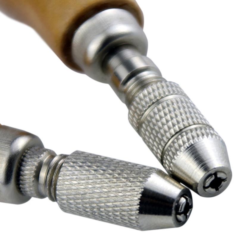 Jewelry Craft Handle Pin Vises Vices Wood Handle with Chucks Twisting Wire Wrapping Drill Tool Jewelry Tool DIY Woodwork