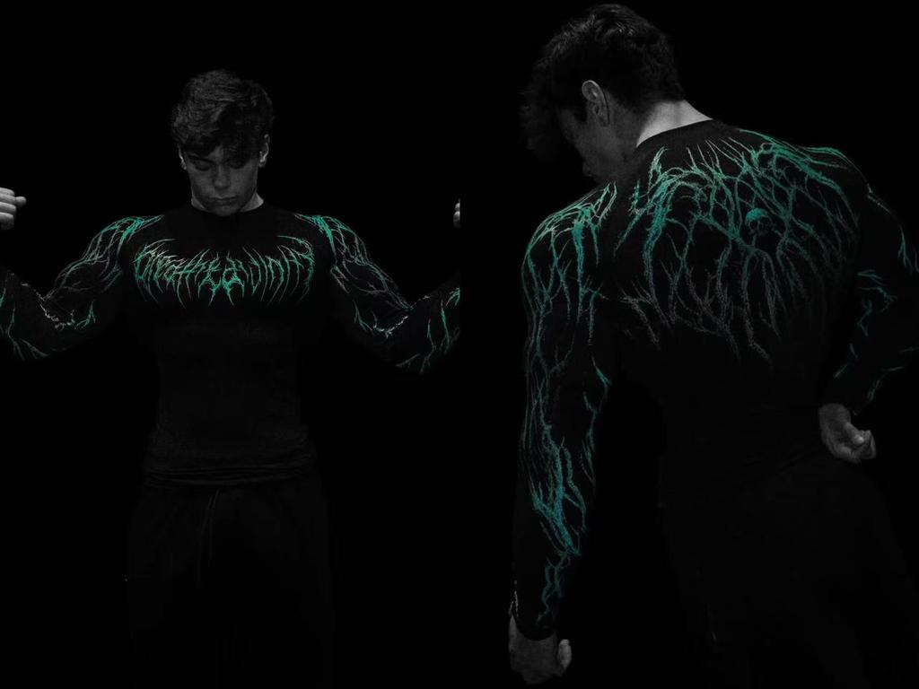 Breathedivinity 2025 Venom Fitness Schnelltrocknendes Unisex Langarm Kompressionsshirt