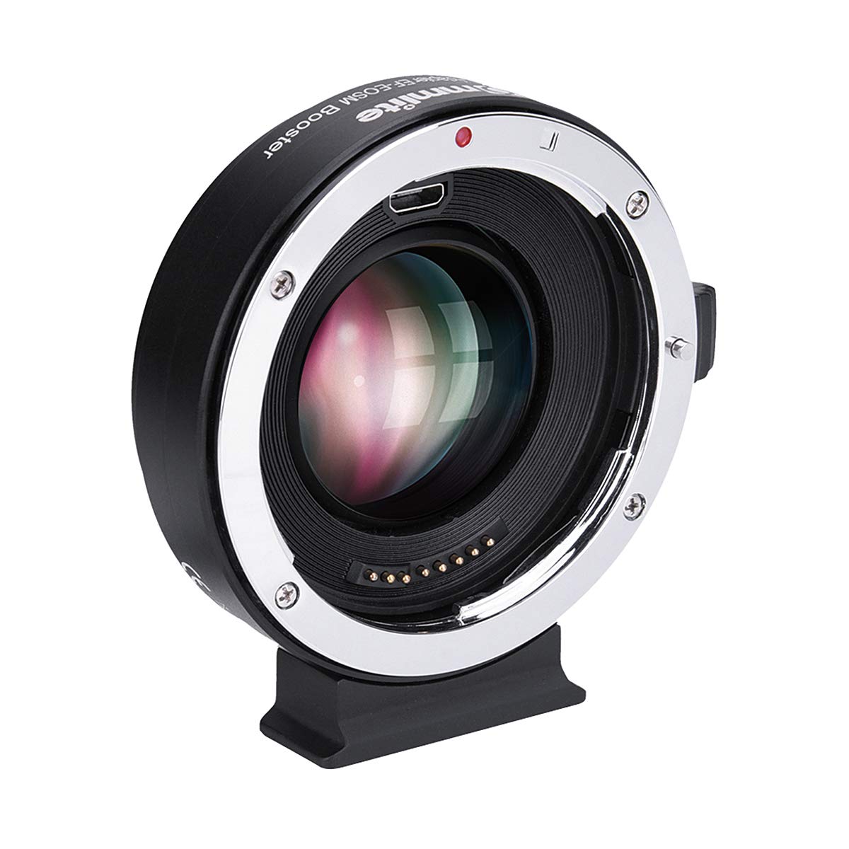 

COMMLITE Booster Mount Adapter with Electronic Contacts Canon EF Camera Canon CM-EF-EOSM 0.71X [Lens side lens, side EF-M] CM-EF-EOSMBooster чорний