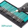 30Pcs/Set Diamond Burs Bits For Electric Grinder Rotary Tool Set Grinding Carving Cutting Rotary Tool Set Abrasive Tools Parts