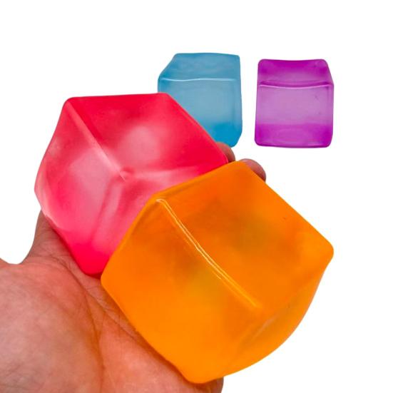 Mini Kostka Ledu Mačkací Hračka Stres Úzkost Úleva Kostka Senzorická Hračka Dospívající Dospělí Přenosná Měkká TPR Kostka Mačkací Hračka
