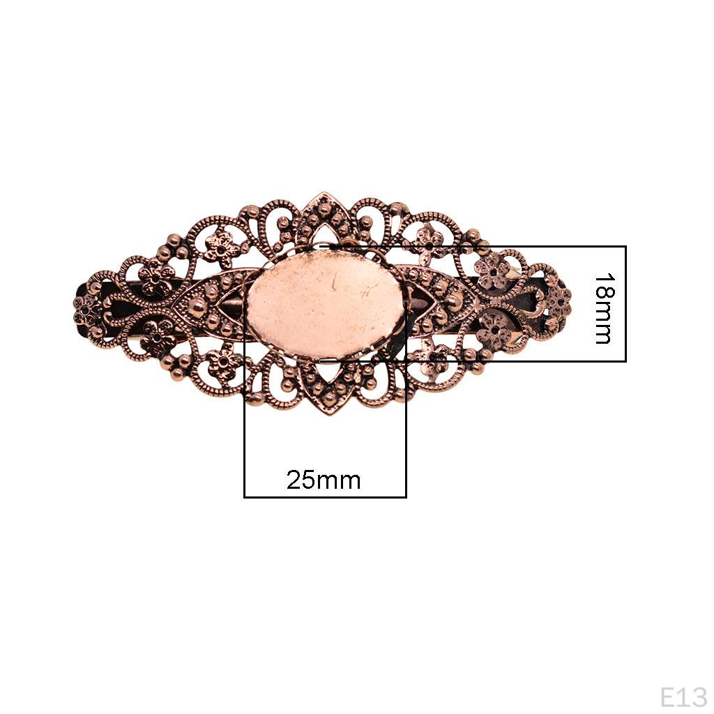 with French Clip Barrette Cabochons