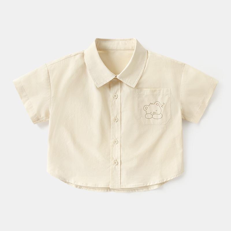 

Одежда для малышей, повседневные рубашки с короткими рукавами, летние тонкие рубашки, модные детские топы для мальчиков и девочек 120cm