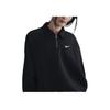 Nike Sportswear Phoenix Fleece Logo Pattern Loose Long Sleeve Sweatshirt Women Sweatshirt Black FZ3208-010