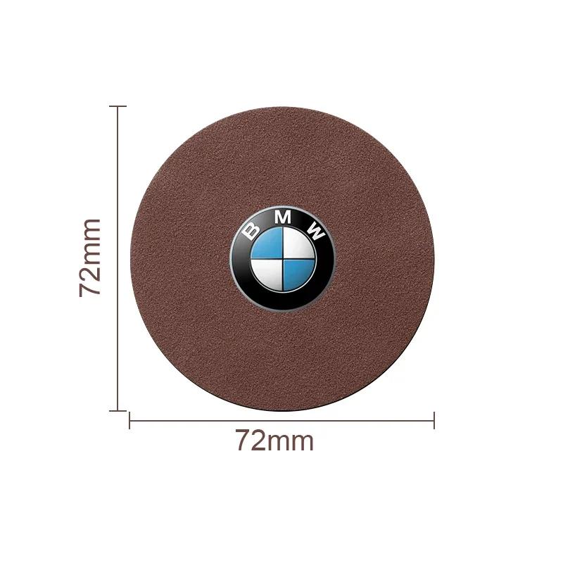 2PC Leather Car Anti Slip Mat Coaster Car Water Cup Slot Decorate Accessories For BMW 320i 325i 320Li 325Li 330Li X7 X3 X4 X5 X6