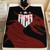 1Pc Atlético Goianiense Print Flannel Blanket High Quality Warm Comfortable Cover for All Seasons Perfect for Gifts Home Decor