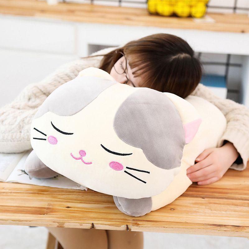 Adorable Soft Animal Cartoon Pillow Cushion With Cute Fat Cat Plush Design