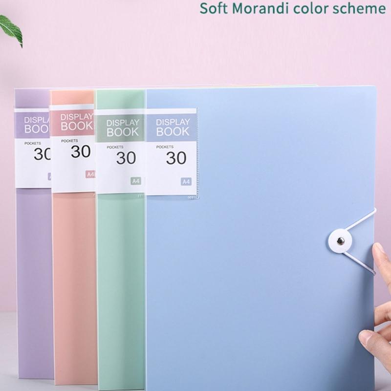 30 Pocket Document Display Folder Letter Size Display Book for School Office Presentations Filings Financial Documents